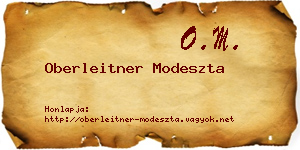 Oberleitner Modeszta névjegykártya